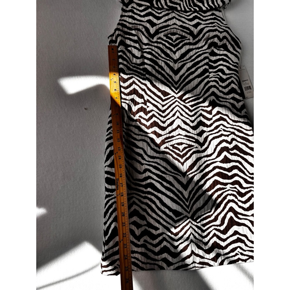 Dana Buchman Ibiza Breeze Zebra Print Sheath Dress Brown White Size 8 NWT - Picture 13 of 14